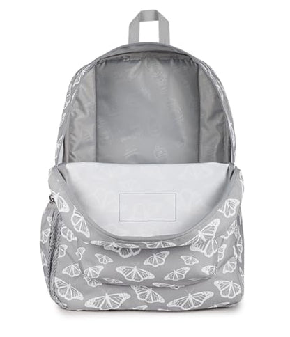 JanSport Cross Town Backpack - Simple Bag for Everyone with 1 Main Compartment, Front Utility Pocket - Premium Class Accessories - Flutter By Grey - color: Flutter By Grey