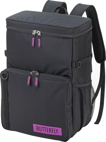 Butterfly Table Tennis Mobilitas Ruck Bag – Large-Capacity Type Bag with Two Zipper Pockets and Two Pouches for Efficient Storage Space – Versatile & Stylish Backpack - color: Rose