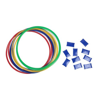 18.9in Sensory Training Hoops for Kids - 10 Rings & Connectors - Improve Balance, Coordination & Creative Thinking