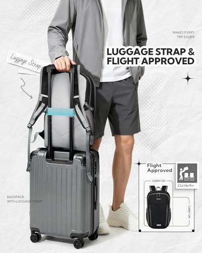 WATERFLY Lightweight Packable Backpack, 25L Small Foldable Travel Daypack | Multi-Pocket with Luggage Strap, Breathable Back Pad, Comfortable to wear, Easy to Fold, Compact Day Pack for Hiking Outdoor - color: Black