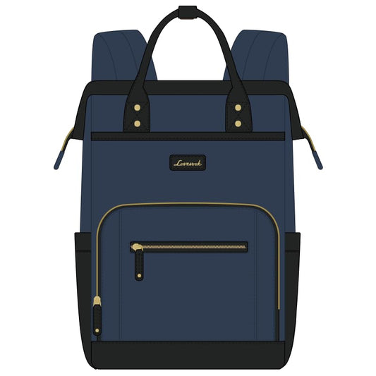 LOVEVOOK Laptop Backpack with Giant Tumbler Holder,17 inch Professional Nurse Teacher Backpack Computer Laptop Bag,Cute Travel Backpack Purse Work College Bag,Gifts for Women & Men,Dark blue-Black - color: Dark Blue-black, size: 17 Inch