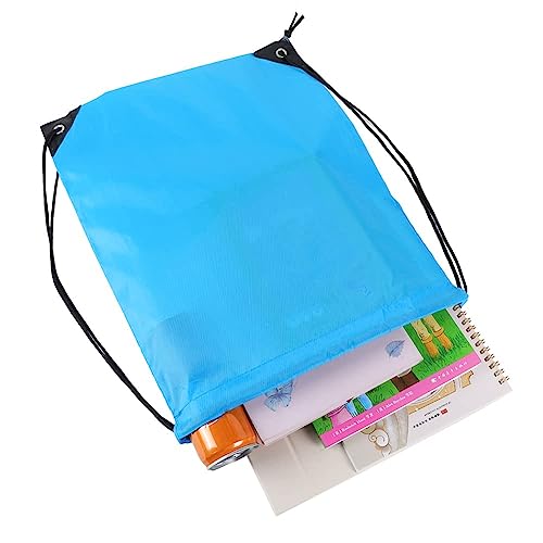 CODOBON 50 Pcs Drawstring Bags, Bulk Draw String Backpack, Cinch Polyester Bag for Gym Sport, Sky Blue - color: Sky Blue