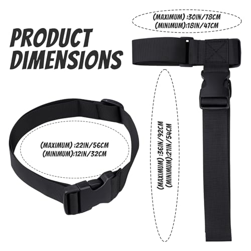 2 Pack Luggage Straps for Suitcases Adjustable Belt Luggage Connector Straps to Attach Backpack to Trolley, Connect 3 Bags Together for Travel