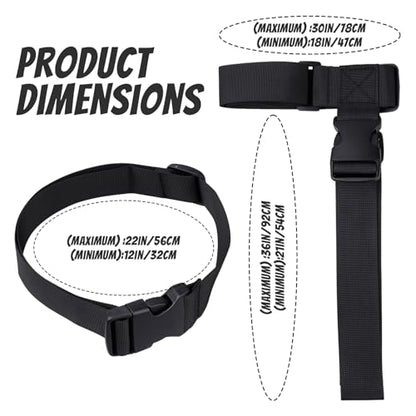 2 Pack Luggage Straps for Suitcases Adjustable Belt Luggage Connector Straps to Attach Backpack to Trolley, Connect 3 Bags Together for Travel