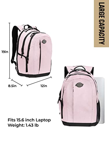 Dickies Laptop Backpack, Water Resistant College Computer Bag, Fits 15.6 Inch Notebook - color: Pink