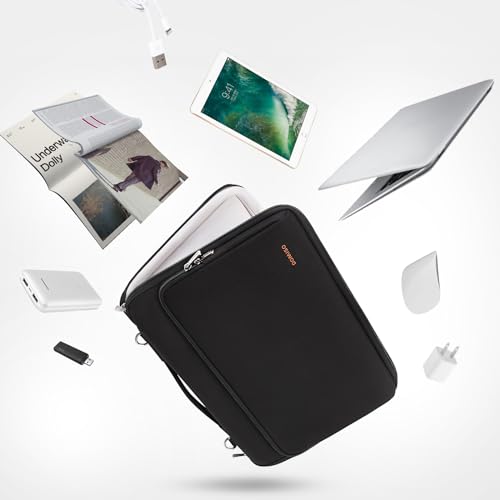 DOMISO 360° Protective Laptop Sleeve Laptop Case 15.6 inch - color: Black, size: 15.6 inch