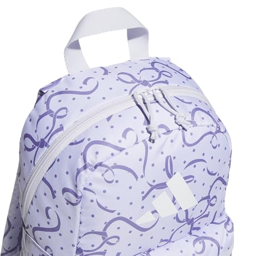 adidas Kids Gotta-Have-It Mini Backpack – School Bag for Girls and Boys, 10L, Bow Print Frozen Purple/White, OSFA - color: Bow Print Frozen Purple/White