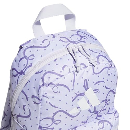 adidas Kids Gotta-Have-It Mini Backpack – School Bag for Girls and Boys, 10L, Bow Print Frozen Purple/White, OSFA - color: Bow Print Frozen Purple/White