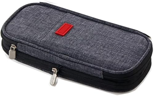 Arnuixty Large Storage Pencil Case Pen Bag with Zipper Big Capacity Pouch Organizer for Office Travel Holder Box - color: Black