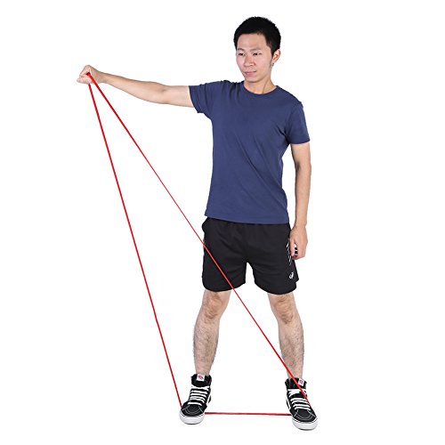 Yoga Stretch Band, 4 Colors Latex Pull Up Fitness Stretch Bands, Elastic Strap Yoga Exercise Loop(2080 * 0.45 * 13mm-Red)