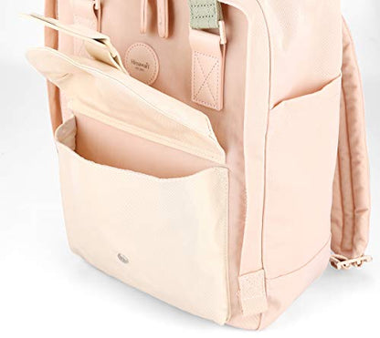 Himawari School Waterproof Backpack 14.9 inch College Vintage Travel Bag for Women and Men,14 inch Laptop for Student (HIM 200-02#)
