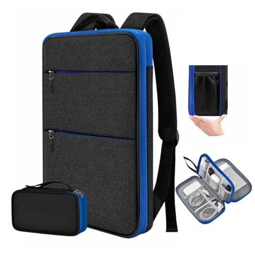 ZINMARK Slim Expandable Laptop Backpack with Small Case for 15-16 inch Notebooks,Water Resistant Computer Bag for College Business for Men Women，Black Blue - color: Black Blue
