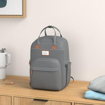 RUVALINO Diaper Bag Backpack, Multifunction Travel Back Pack Maternity Baby Changing Bags, Large Capacity, Waterproof and Stylish, Iron Gray - color: Iron Gray