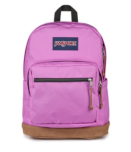 JanSport Right Pack Backpack - Durable Daypack with Padded 15 Laptop Sleeve, Spacious Main Compartment & Integrated Water Bottle Pocket - Digital Fuchsia - color: Digital Fuchsia