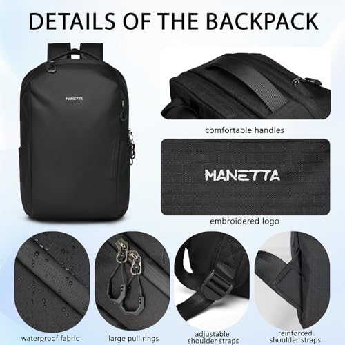 Laptop Backpack Minimalist Backpack,Abrasion & Water Resistant Daypack,Triple Padded Back,25L Lightweight Capacity Bag for Work Leisure Daily Use