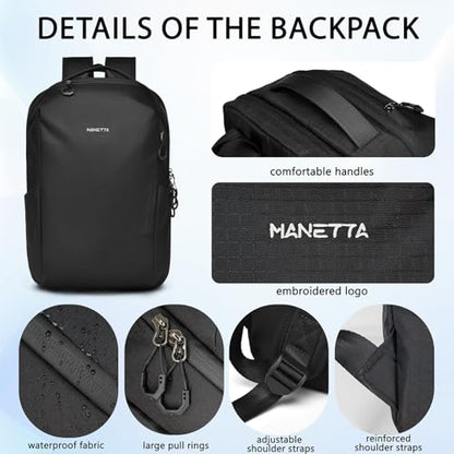 Laptop Backpack Minimalist Backpack,Abrasion & Water Resistant Daypack,Triple Padded Back,25L Lightweight Capacity Bag for Work Leisure Daily Use