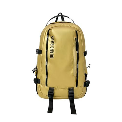 Water-Resistant Backpack for Men Women Large Daypack Hiking Work Durable Laptop Backpack Outdoor Commuter Bag (golden) - color: Golden