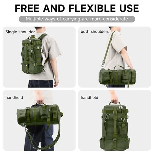 KOMCLUB Fishing Bag Sling Tackle Storage Backpack Dark Green Fishing Gear Bag Outdoor Lightweight Water-Resistant Store Gear and Equipment - color: Green