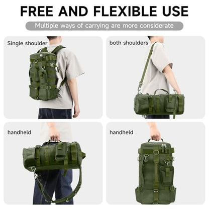 KOMCLUB Fishing Bag Sling Tackle Storage Backpack Dark Green Fishing Gear Bag Outdoor Lightweight Water-Resistant Store Gear and Equipment - color: Green