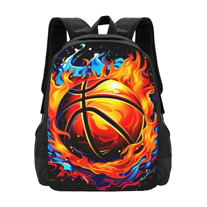 Colorful Basketball Backpack Laptop Travel Bag Adjustable Backpack Print Daypack for Men Women 16.5 In - color: Style 1