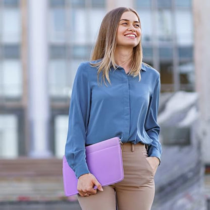 13 Inch Laptop Sleeve Portable Carrying Case with Front Pocket Padded Computer Pouch Cover Compatible with MacBook Air 13.6 Inch M4 M3 M2 2025-2022, 14 Inch MacBook Pro M4 M3 M2 M1 - color: Pale Purple, size: 13 inches