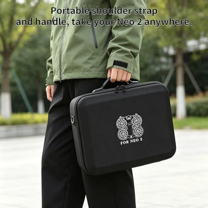 Carrying Case for DJI NEO 2 with Goggles N3, RC Motion 3 Controller, Battery Charger Hub, Porable Travel Storage Bag for DJI NEO 2 Batteries Accessories - size: Large