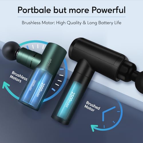 arboleaf Massage Gun Deep Tissue, Full-Metal Electric Portable Hand Held Massager Gun for Back, Body Sore Muscles, Pain Relief, Gifts, Office, Home, Athletes - color: Green