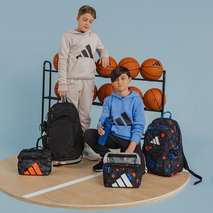 adidas Ready Small Backpack for women and men, durable laptop bag for work - color: Rec League Team Royal Blue/White/Better Scarlet