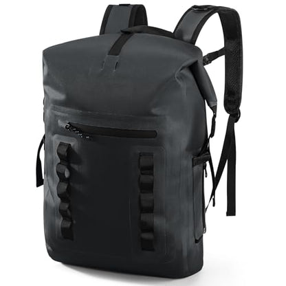 Haimont Waterproof Dry Backpack 30L TPU Lightweight Roll Top Dry Bag for Men Women, Beach, Kayaking, Travel, Hiking - color: Black