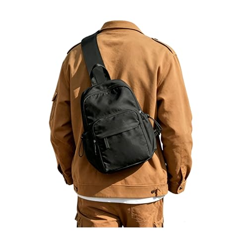 Crossbody Sling Backpacks Sling Bag for Men Women, Small Shoulder Backpack, Anti Theft One Strap Motorcycle Backpack, Mini Tactical Chest Bags Daypack for Casual Travel Hiking Gym Outdoor Sports Black - color: Black