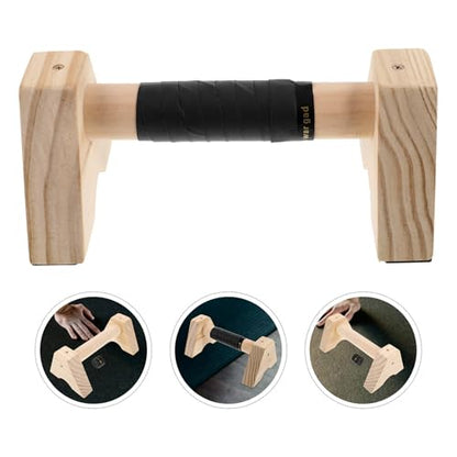 Abaodam Wooden Push up Bars Parallettes Pushup Handles Beech Wood Handstand Bars 30cm Pair Calisthenics Equipment for Men Women Floor Workout Strength Training