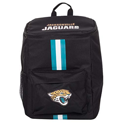Cooler Backpack – Portable Soft Sided Ice Chest – Insulated Bag Holds 36 Cans - Football Gear – Show Your Team Spirit with Officially Licensed Fan Gear - style: Jacksonville Jaguars