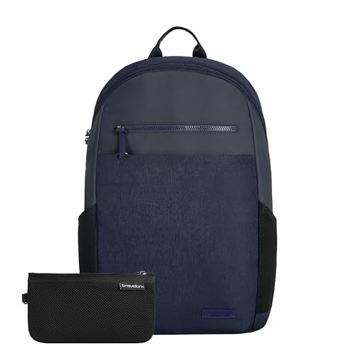 Travelon Anti-Theft Metro Backpack with RFID blocking pouch - color: Navy