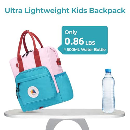 CLUCI Toddler Backpack For Girls, Toddler School Backpack For School & Travel, Small Kids Child Backpacks, Preschool Kindergarten Elementary Diaper bag Daycare Backpack - color: Pink and Blue