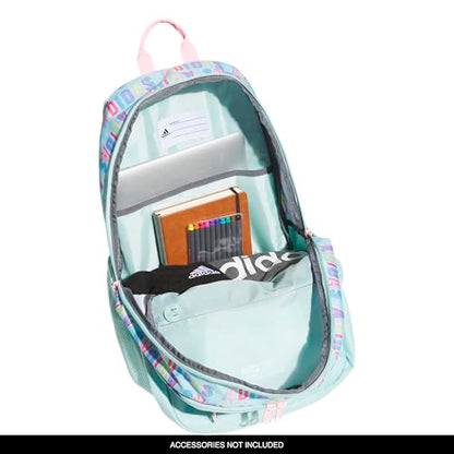adidas Excelerator School Backpack, 33L - color: Hall Pass Semi Flash Aqua/Pink Spark, size: OSFA