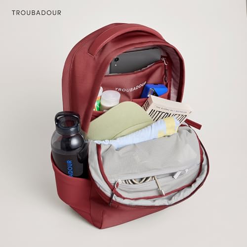 Troubadour Neo Backpack - 22L Lightweight Laptop Backpack - Ergonomic & Water Resistant - Versatile Style for Work and Travel - Rust - color: Rust