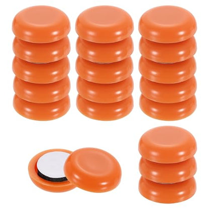 uxcell 20Pcs Furniture Sliders, 3/4 Inch Round Self-Adhesive Carpet Furniture Moving Pads Gliders Floor Protectors for Carpeted Tile Vinyl Hardwood Floors, Orange - size: 3/4 Inch