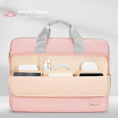 KIZUNA Laptop Sleeve Case 15.6 Inch Computer Carrying Handbag for 16" MacBook Pro M3 M1 M2/15.6" Lenovo Legion 5/IdeaPad Gaming 3i/IdeaPad Flex 5i/Thinkbook 16+ /15.6" HP Envy x360 15/Dell XPS 15,Pink - color: Pink, size: 15-15.6 Inch / 16 Inch