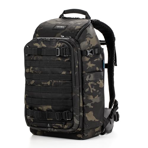 Tenba Axis v2 20L Camera Backpack for DSLR and Mirrorless Cameras and Lenses Plus a 14-inch Laptop – Multicam Black (637-755) - color: Multicam Black, size: 20L Backpack v2