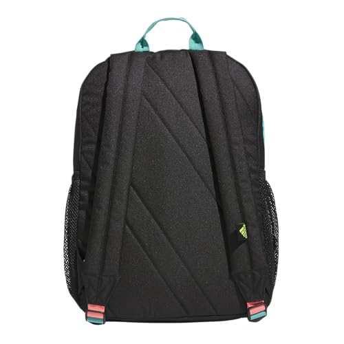 adidas Ready Small Backpack for women and men, durable laptop bag for work - color: Black/Semi Mint Rush Green/Acid Red