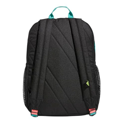 adidas Ready Small Backpack for women and men, durable laptop bag for work - color: Black/Semi Mint Rush Green/Acid Red