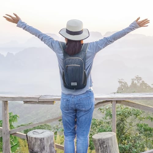 G4Free 10L/15L Hiking Backpack Lightweight Packable Hiking Daypack Small Travel Outdoor Foldable Shoulder Bag - color: Dark Blue, size: 20L