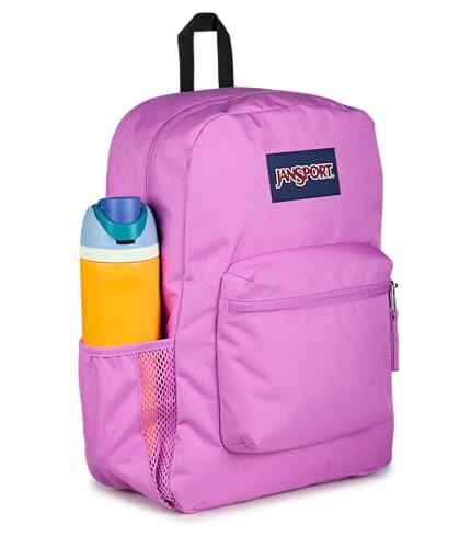 JanSport Cross Town Backpack - Simple Bag for Everyone with 1 Main Compartment, Front Utility Pocket - Premium Class Accessories - Digital Fuchsia - color: Digital Fuchsia