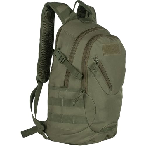 FOX OUTDOOR PRODUCTS Scout MOLLE Day Pack | Compact 20L Tactical Backpack with Hydration Sleeve for EDC, Hiking & Outdoor Use, Olive Drab - color: Olive Drab