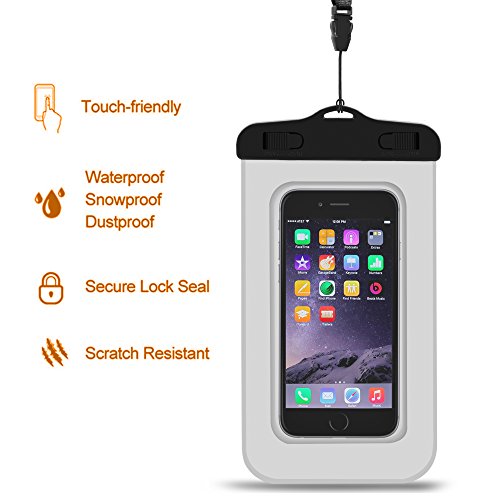 Unigear Dry Bag Waterproof, 2L/5L/10L/20L/30L/40L Floating and Lightweight Bags for Kayaking, Boating, Fishing, Swimming and Camping with Waterproof Phone Case - color: Black, size: 10L