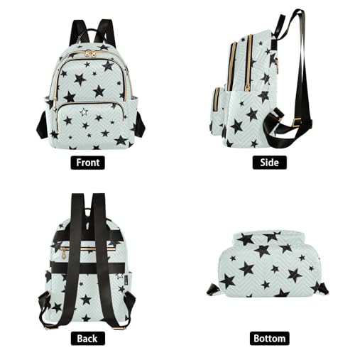 ALAZA Mini Backpack Purse for Women Lightweight Girls Small Size Zebra Stripe Star School Teens College Traveling - color: Zebra Stripe Star, size: Small
