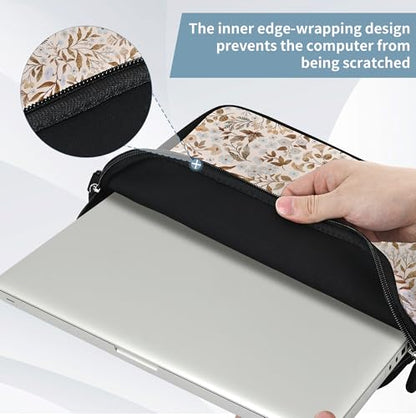 RICHEN 17 inch Laptop Shoulder Bag Carrying Case with Handle Fits 15.6/16/17/17.3/17.4 inch Laptop Notebook (Sicilian Flowers, 16-17.3 inch) - color: Sicilian Flowers