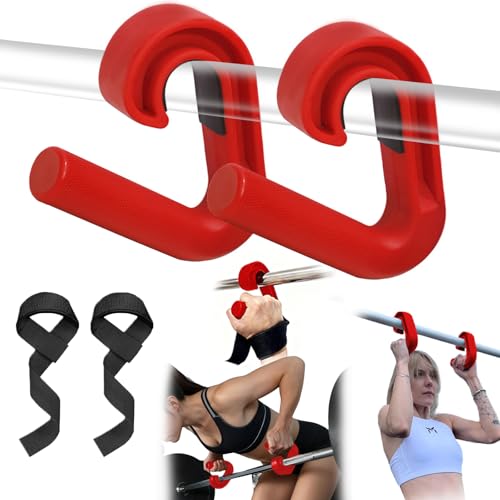 45/90 degree Neutral Grip Pull Up Handles with Lifting Straps - Heavy Duty Angled Barbell Grips & Pull Up Bar Grips for Home Gym, Deadlifts, Rows - Relieve Wrist & Shoulder Stress - color: red, size: 90°