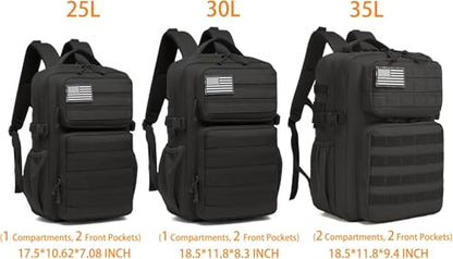 Wotony Military Tactical Backpack for Men Waterproof Daypack 3 Day Assault Pack Molle Bag with Water Bottle Holder - color: Yellow Maple Leaves, size: 30L