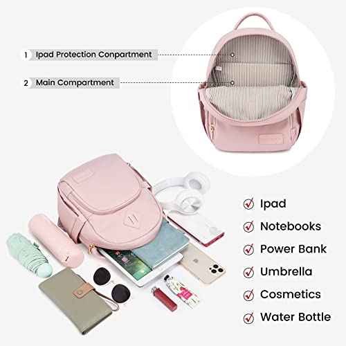 LOVEVOOK Backpack for Women Light Weight Waterproof Backpack Purses Daily Backpack… | Light Weight - color: Light/Pink